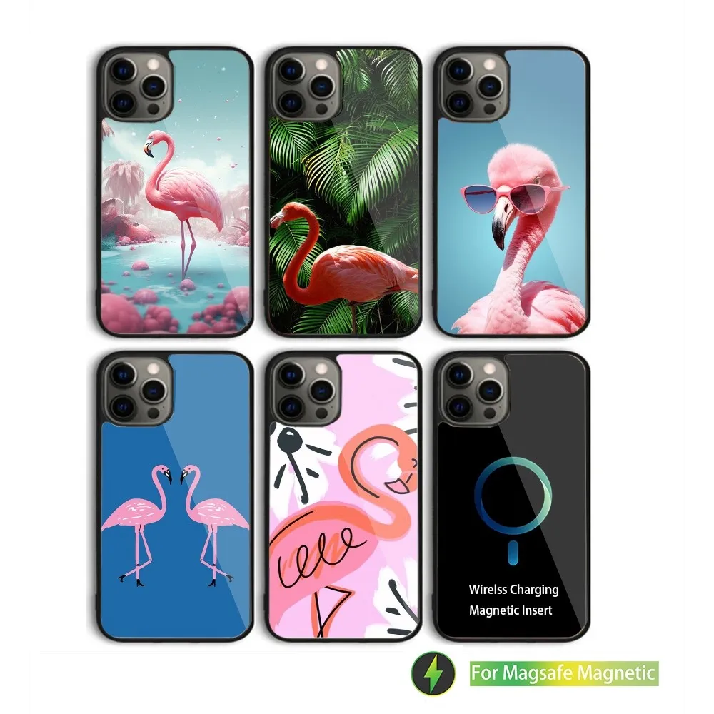 

Fantasy Beautiful Flamingos Phone Case For iPhone 16,15,14,13,12,11,Plus,Pro,Max Mini Magsafe Magnetic Wireless Charging