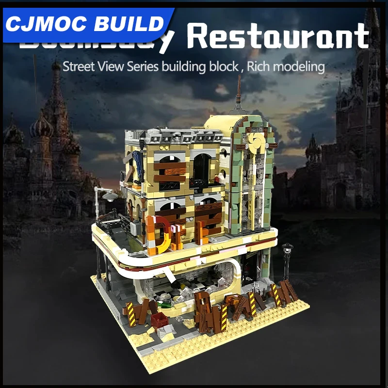 89101 Street View Doomsday Restaurant Building Blocks MOC Ideas Assembly Model DIY Set Bricks 2795PCS Plastic Toys