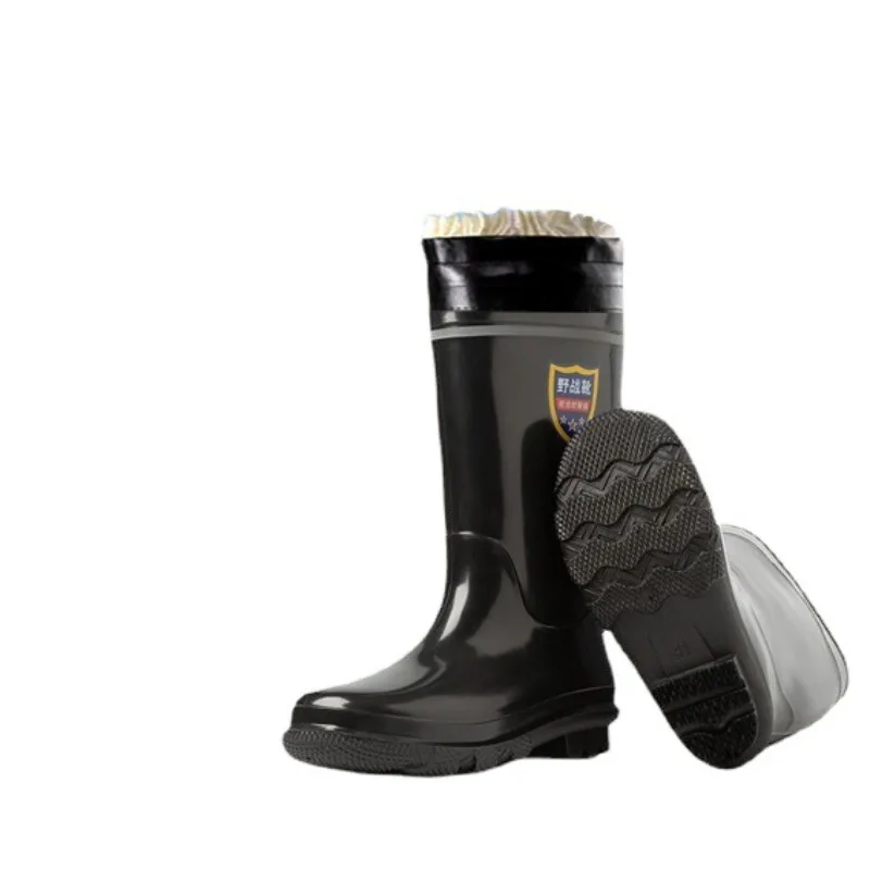 أحذية أمان للرجال أحذية المطر عالية القطع PVC غير قابلة للانزلاق مقاومة للماء سميكة ومقاومة للاهتراء Zapatos De Seguridad De Hombre #3