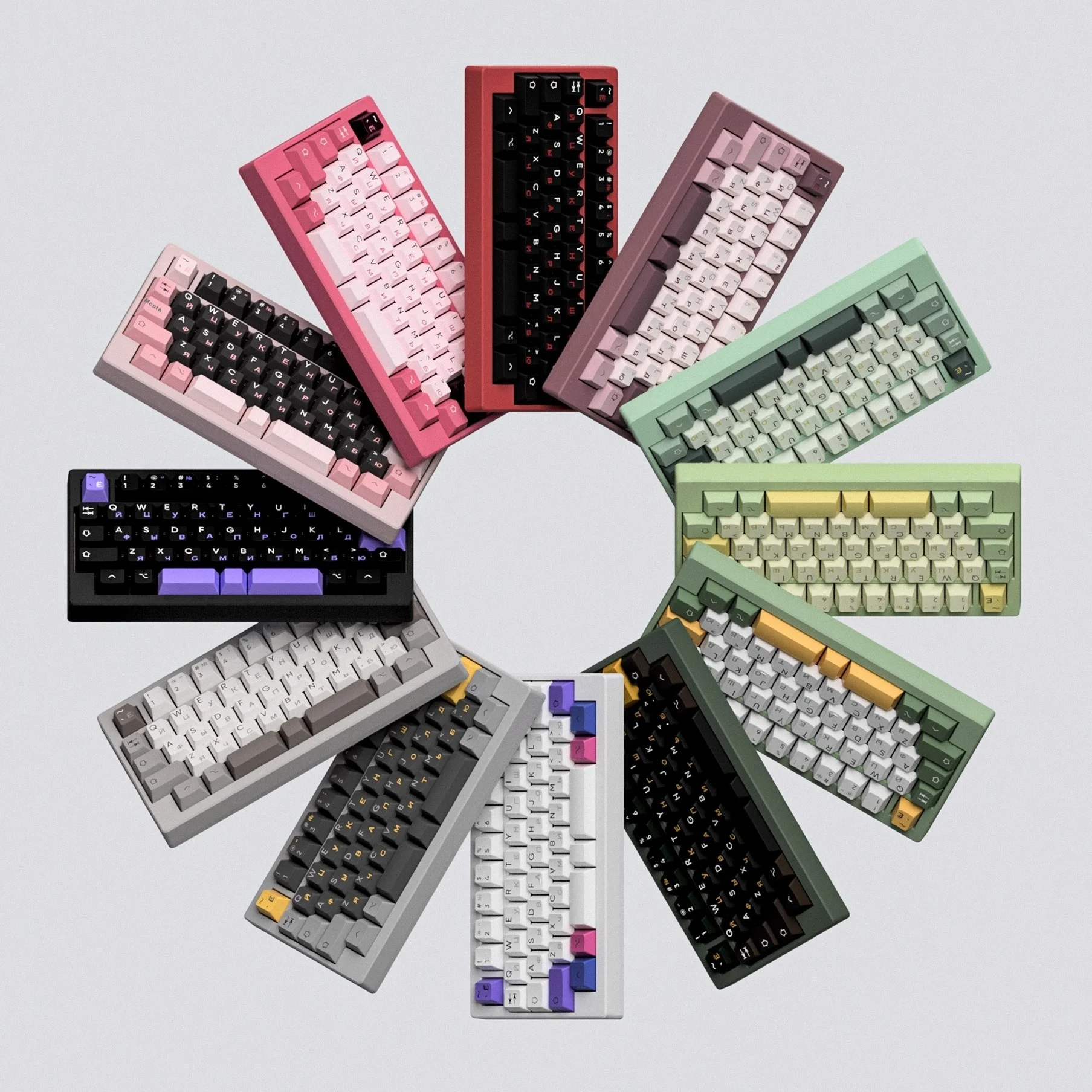 Raven50 kit de teclado mecânico 3 modo bluetooth sem fio junta teclado personalizado única chave entalhe kit acessórios