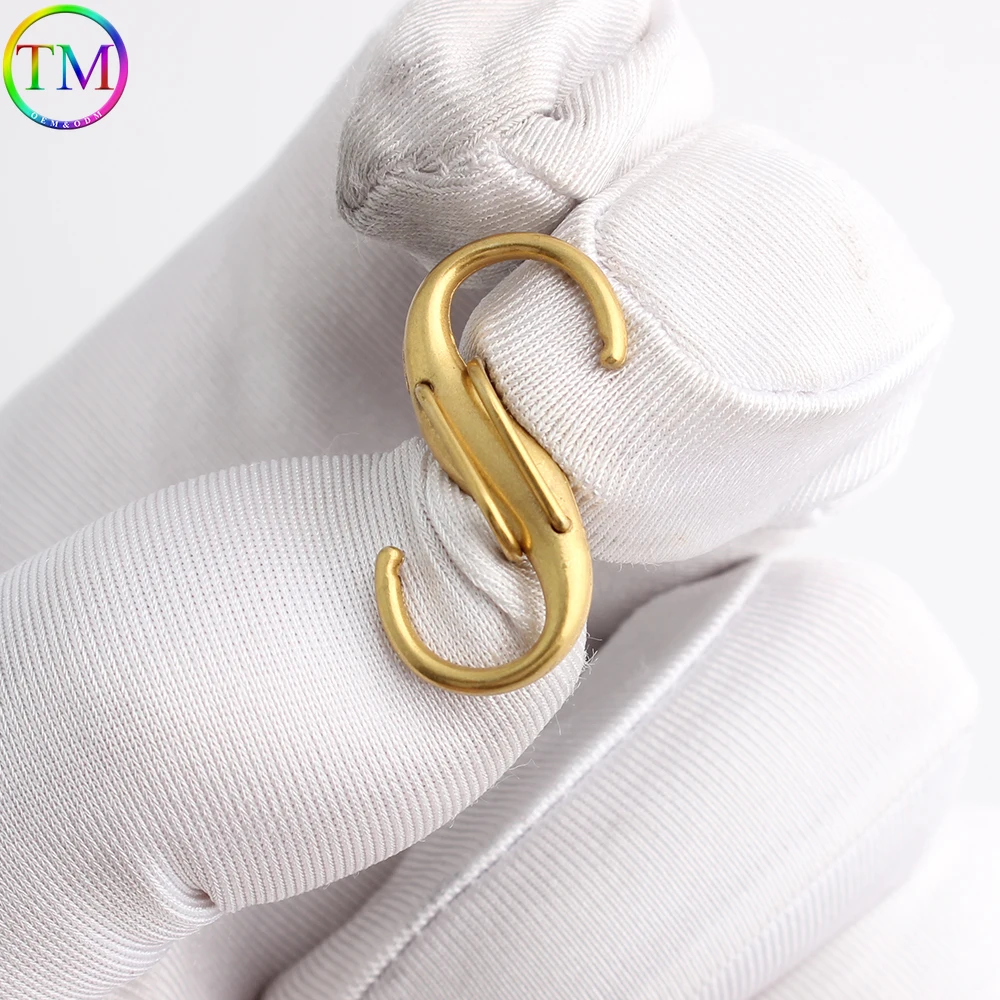 S Type Double-hanging Buckle Hook Loading Carabiner For Shoulder Bags Shortened Chain Length Convenient Clasp Hooks Accessories