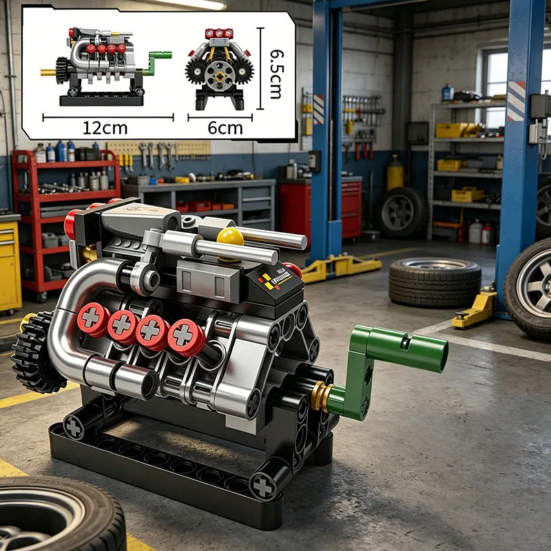 

Technical Series Classic Mini 2/3/4/6/8 Cylinder Turbo Engine Building Blocks Set Assembly Bricks Educatial Toys For Adults Boys