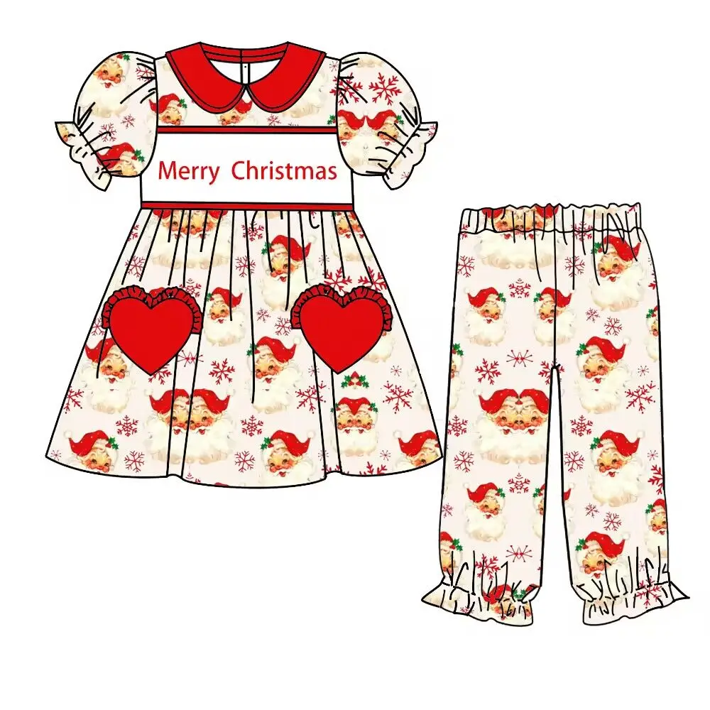 Latest Design Children Clothes Girls Suit Baby Little Girl Christmas Cute Suit for girls clothes