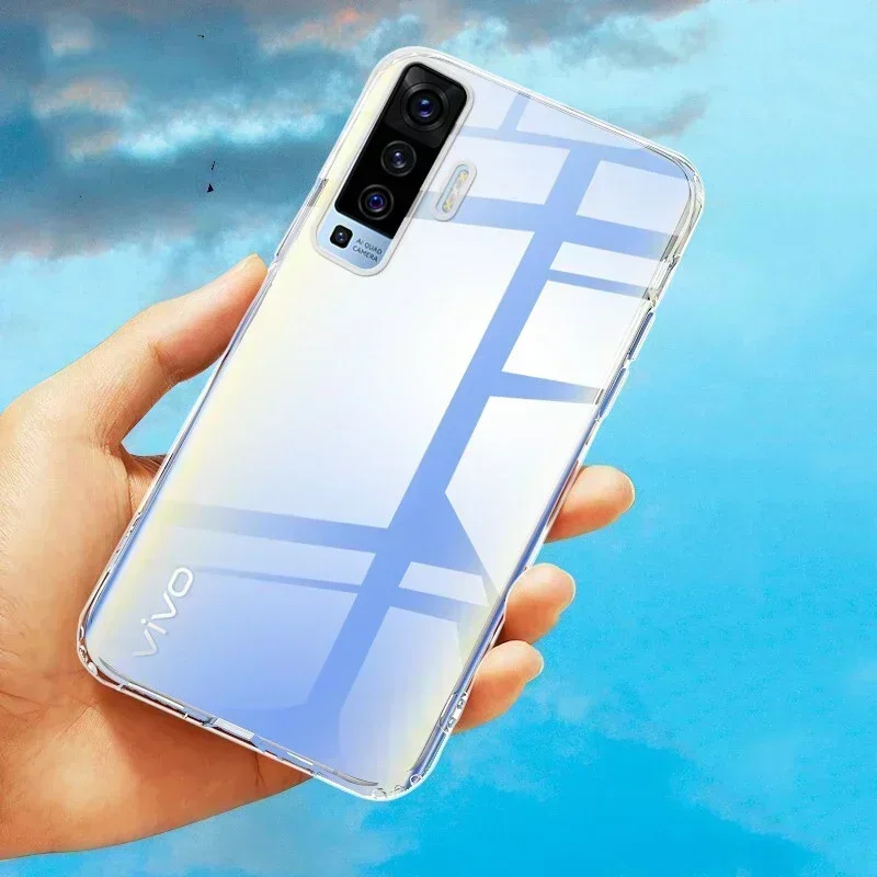 Funda de teléfono transparente de TPU para Vivo X50 Pro Plus, funda protectora suave trasera transparente para Vivo iQOO Pro 5G NEO 3 Neo3 Z1 Z1X 5 Pro