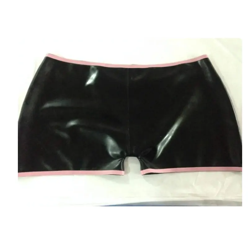 

Handmade sexy flat angle latex underwear 100%Latex Gummi Sonderangebot schwarze sexy Boxershorts stylisch und bequem fashion