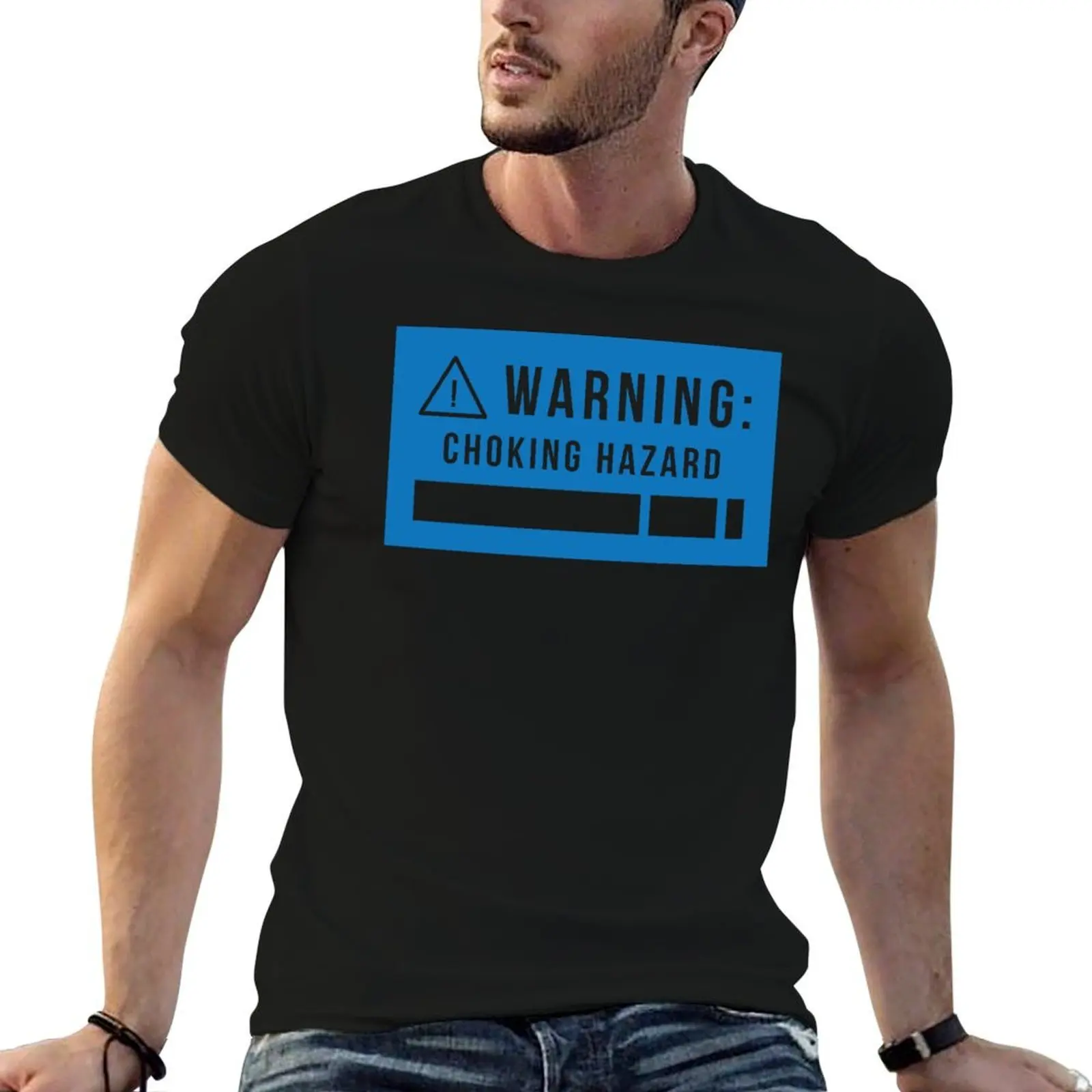 Warning: Choking Hazard - Brazilian Jiu-Jitsu T-Shirt blacks blue archive tshirts for men