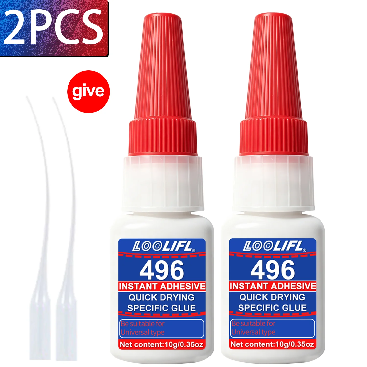LOOLIFL 10ML Sterke Lijm Vloeibare Transparante Superlijm Instant Sneldrogend Voor Bond Plastic Hout Metaal Ambachten Reparatie Gereedschap