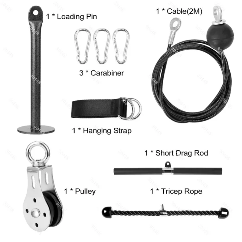 Triceps trainer with steel cable, high pull-down cable machine, home-use pull-up bar fitness equipment, resistance trainer