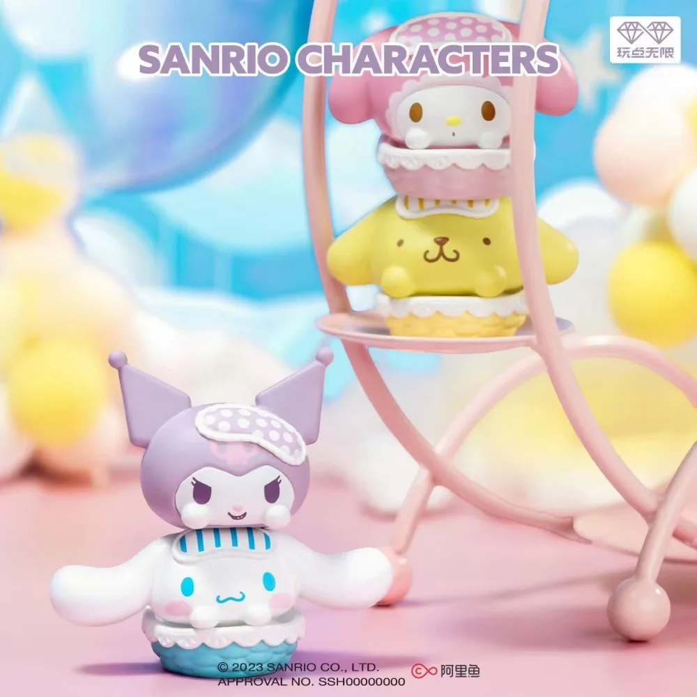 本物のサンリオ ハローキティ マイメロディ クロミ シナモロール ファミリー クレイドル ドリーム シリーズ かわいい人形 ブラインドボックス おもちゃ 装飾品 ギフト