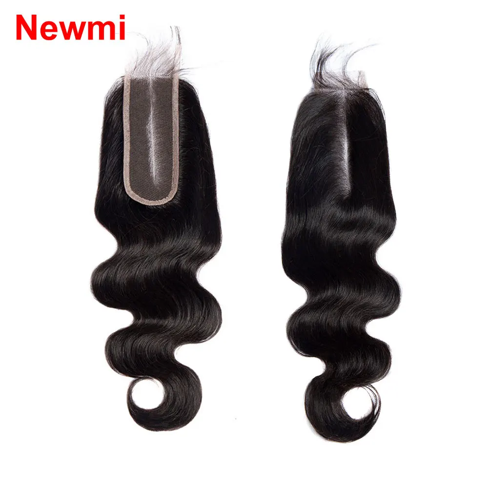 Body Wave 2x6 Closure Human Hair Transparent 2x6 Lace Closure Hair Extensions for Women Straight Hair Natural Color Pre Plucked