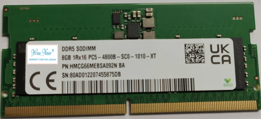 

Для HMCG66MEBSA092N 8G 1RX16 PC5 4800B DDR5