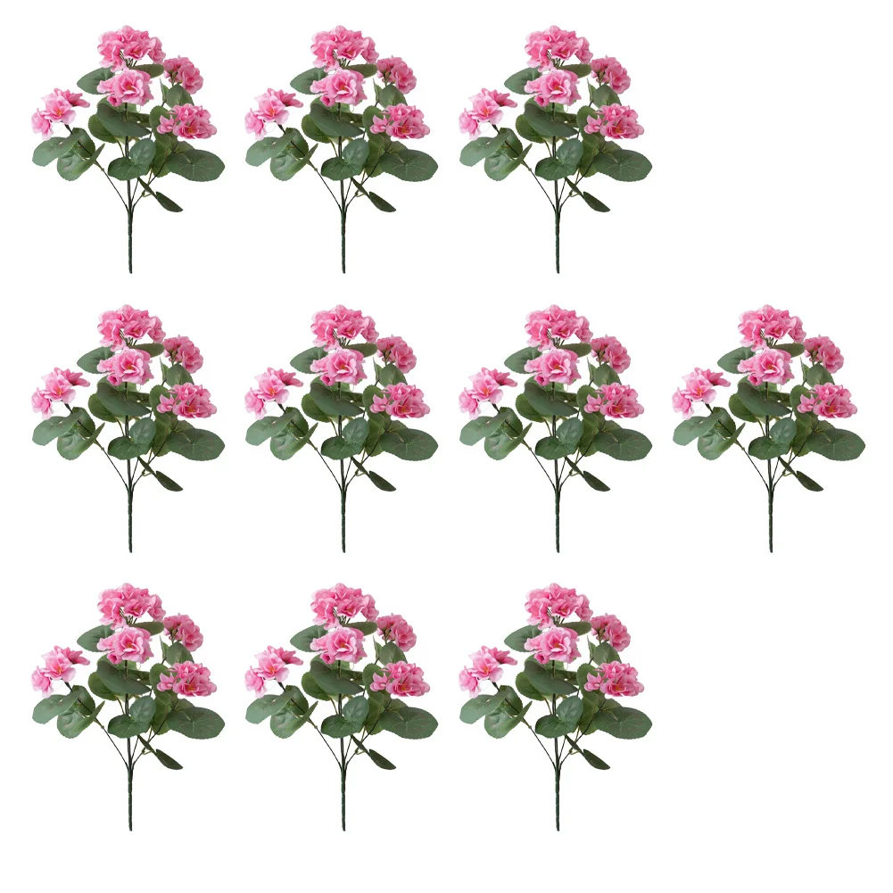 10PCS Artificial Begonia Flowers 36cm Silk For UV Resistant Red Hanging Vines For Outdoor Patio Garden Fence Cemetery Home Decor