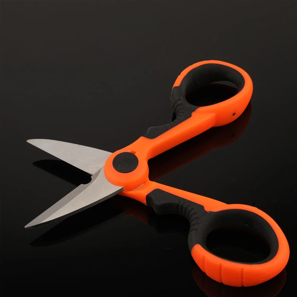 New High Carbon Steel Fishing Scissor Electrician Scissors Household Shears for Stripping Wire Cut Tools for Fabrics Paper Cable