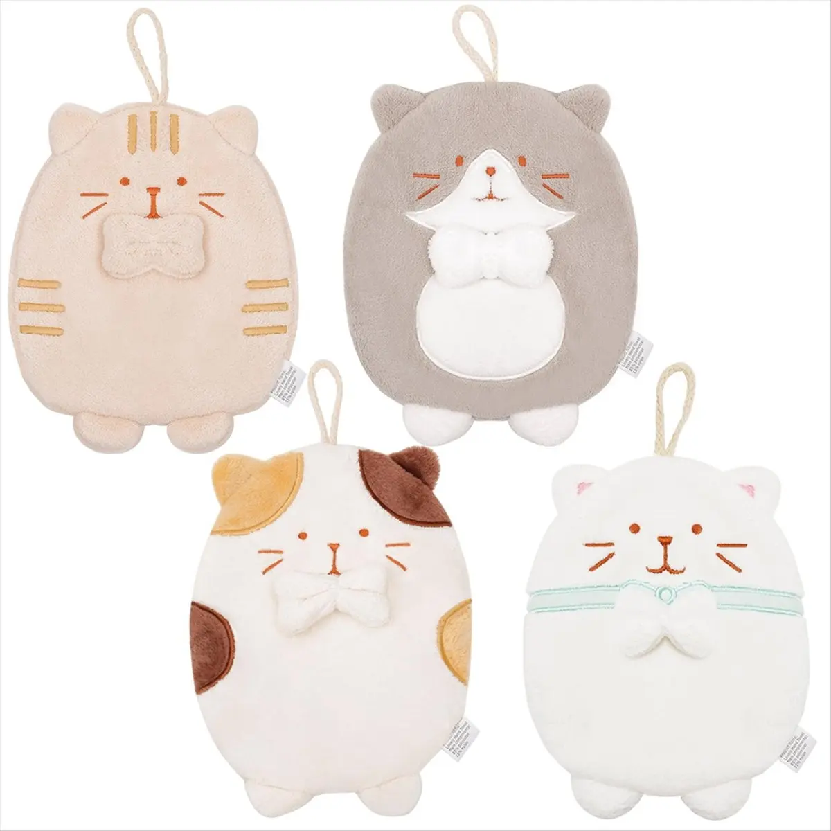 A24I Hanging Hand Towel Cute Kitten Absorbent Household Kitchen Rag Quick-Drying Hand Towel Children'S Towel