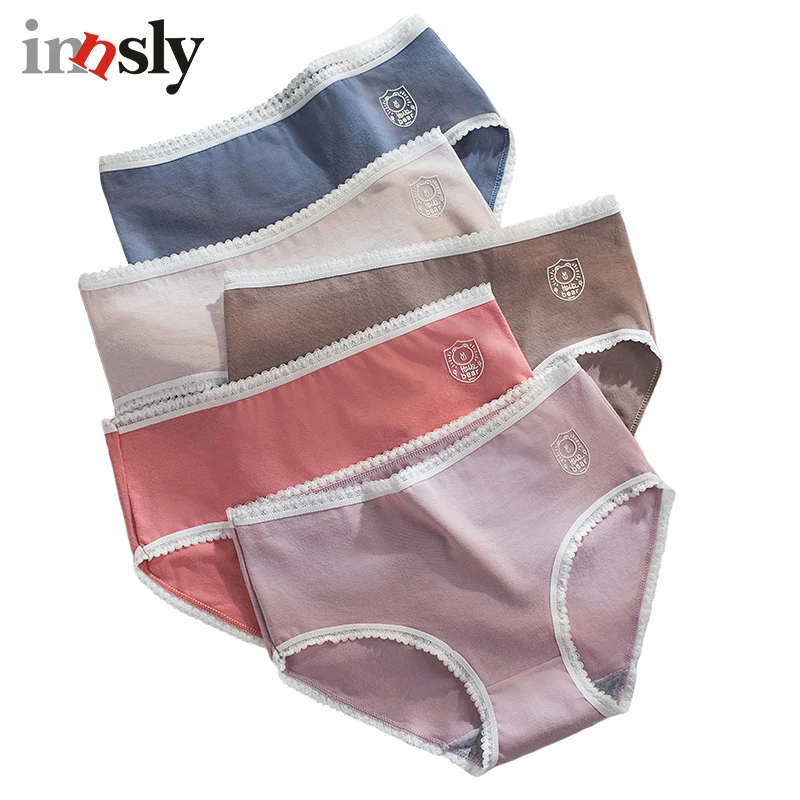 

Innsly bear Briefs for women Cute Cartoon cotton Underwear Breathable Comfortable Soft mid-waist Girls Panties