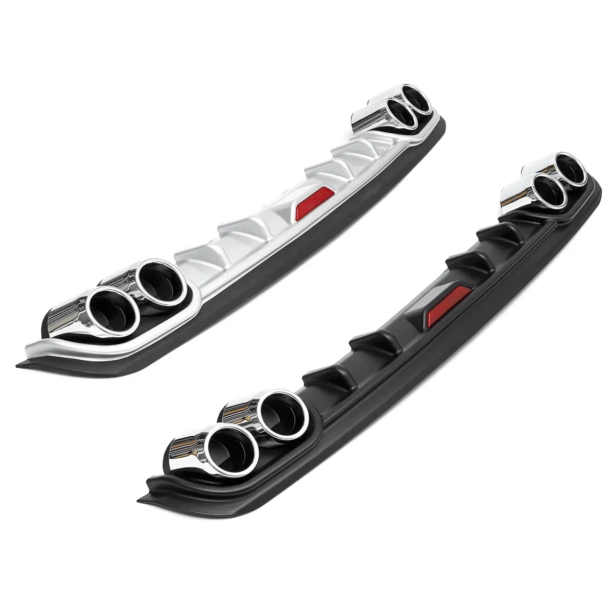 Universal Car Rear Bumper Diffuser Lip Canard For BMW E46 E60 E90 for Ford Focus 2 for Audi A3 Car-Styling ABS Plastic Body Kit view 4