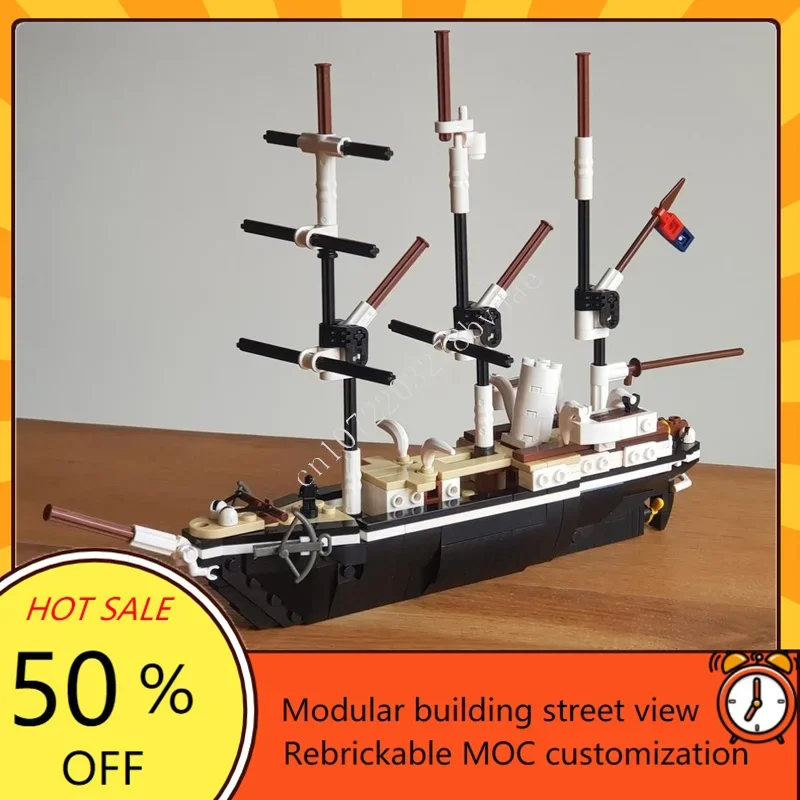 

300PCS MOC Medieval Miniature Endurance Ship Custom Puzzle Warship Technology Technical Set DIY Creative Kids Puzzle Xmas Gift