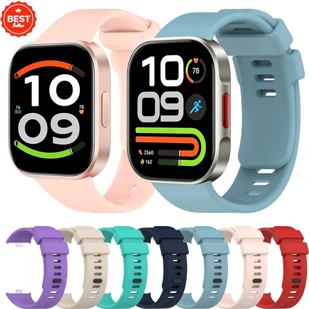 Originales Silikonarmband für Redmi Watch 6 Active/Lite 5 4, bequemes, weiches Handgelenksband für Xiaomi Miband 10 Pro 9 Pro 8 Pro.