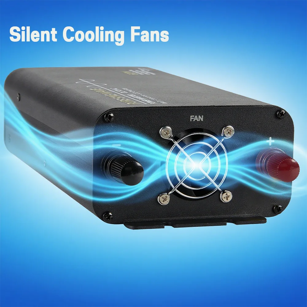 1500W/3000W Peak Pure Sine Wave Power Inverter DC 12V 24V 48V to AC 230V 50hz Power Inverter Charger Adapter EU Socket