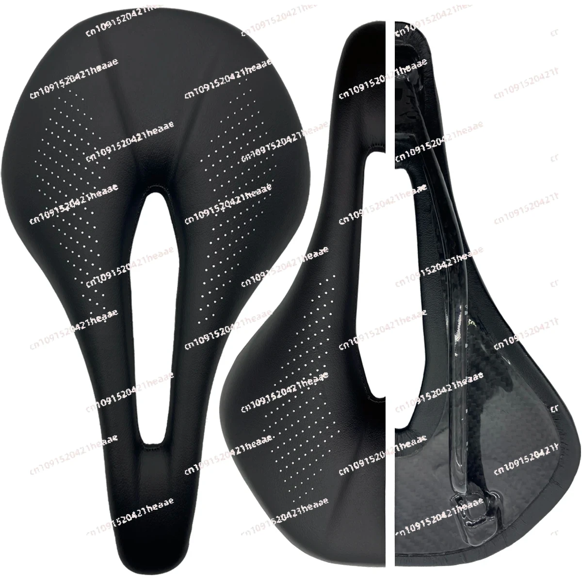 

Suitable for High Quality Bicycle Saddle Microfiber Leather Hollow Seat Saddle Cushion SUNHIRA@ SH-SZ003 Carbon Men