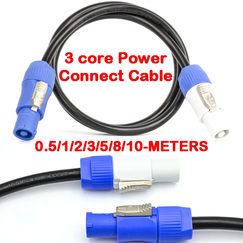Waterproof 3-Core Power Cable (3x1.5mm²) for Stage Audio & Lighting Equipment, Beam Lights, and LED Display Screens