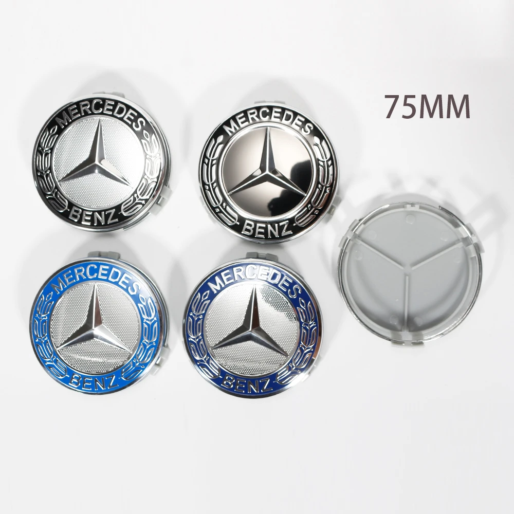 4Pcs 75mm Car Wheel Center Logo Hub Cap For Mercedes Benz C207 C218 A207 C117 CLA CLS E Class W212 S212 X166 W176 W205 W246