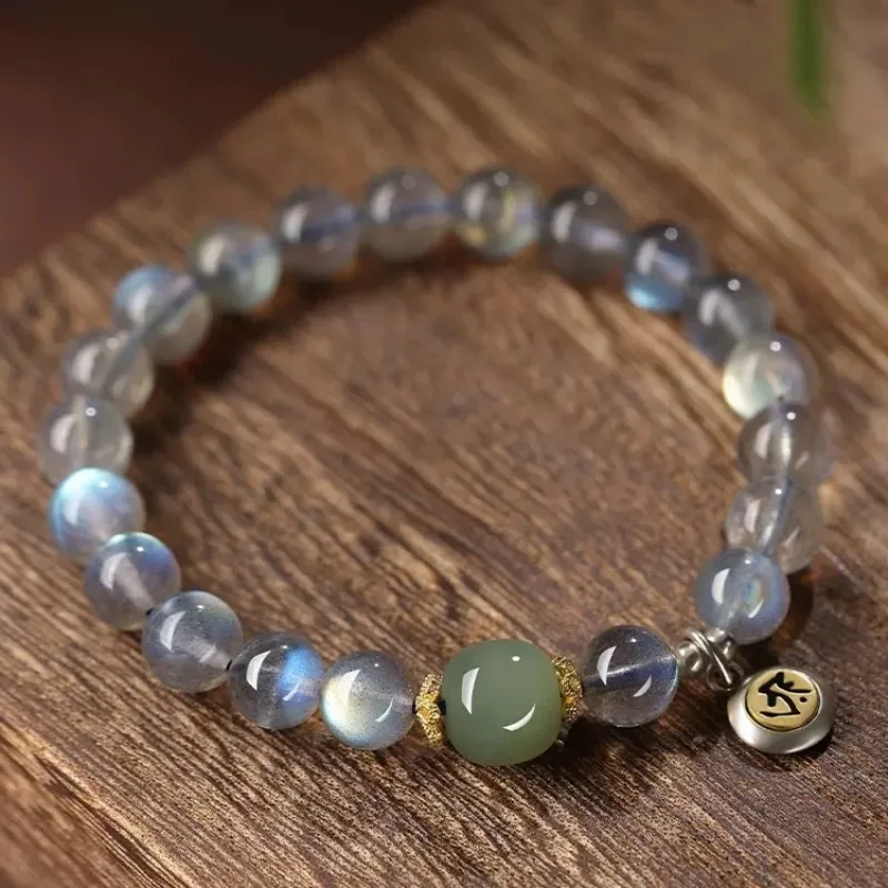 

Hetian Jade Zodiac Buddha Beads Moonstone Women'S Bracelet