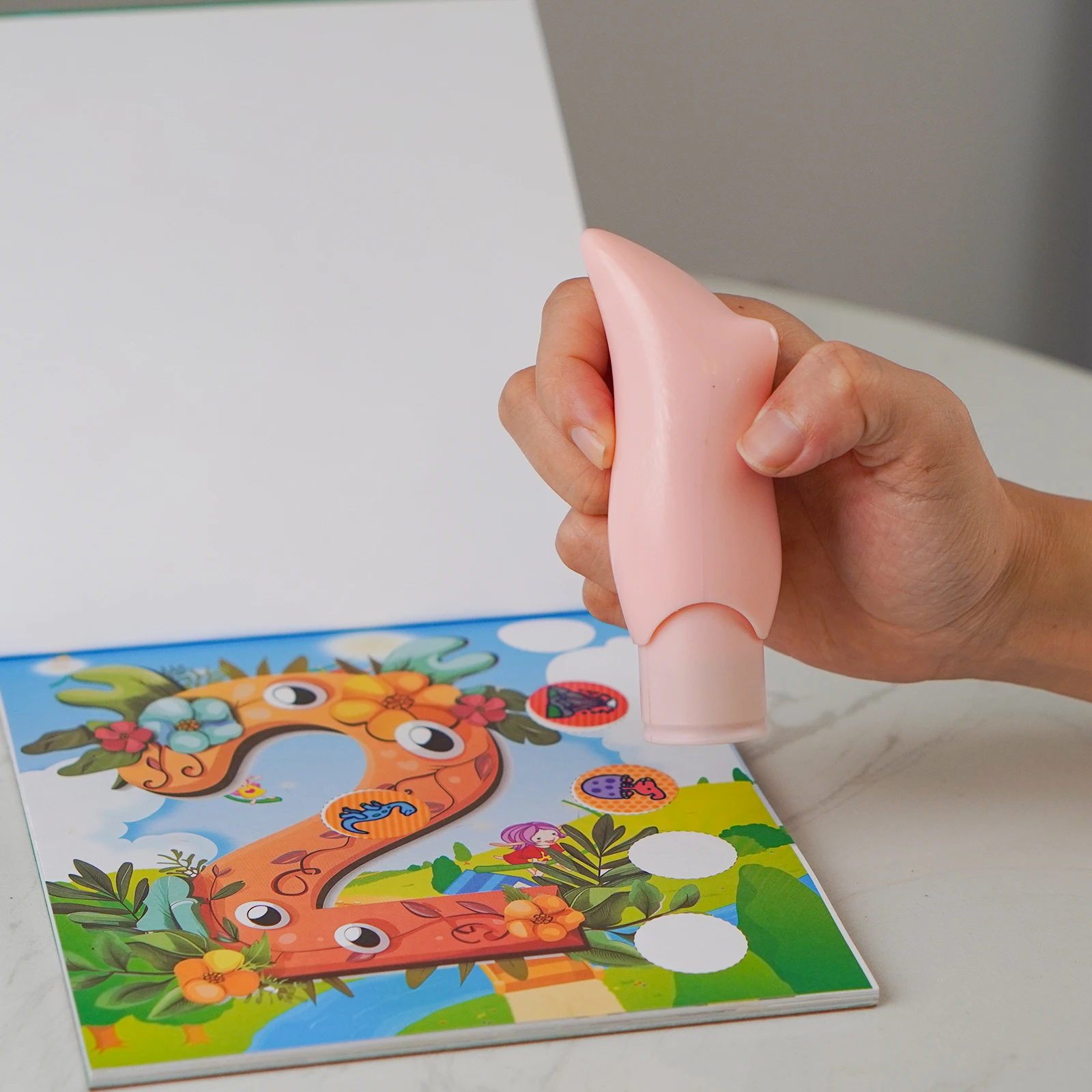 Mooie Roze Maak Boeiende Stempelstickers Voor Kinderen, Prentenboeken Met Stickers Met Alfabetthema Voor Dieren Kinderspeelgoed