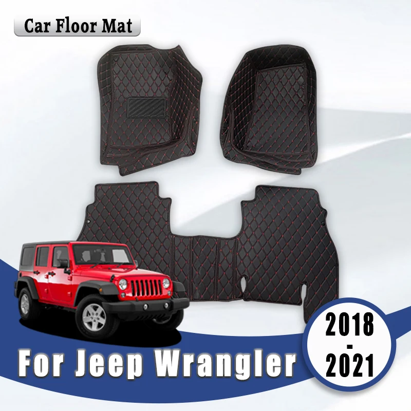 

For Jeep Wrangler JL 4 door 2024 2023 2022 2021 2020 2019 2018 Car Floor Mats Automobiles Auto Parts Interior Accessories Covers