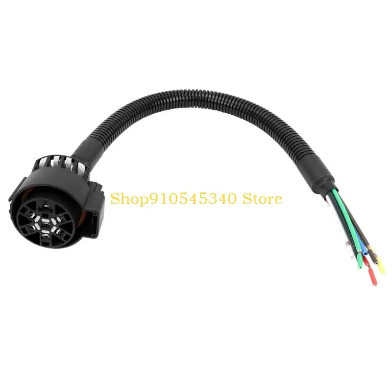 U2JA Trailer Light Wiring Harness Socket, 7 Pin Tow Pigtail with Socket Style Design and Cable Ties for Wiring Service Projects
