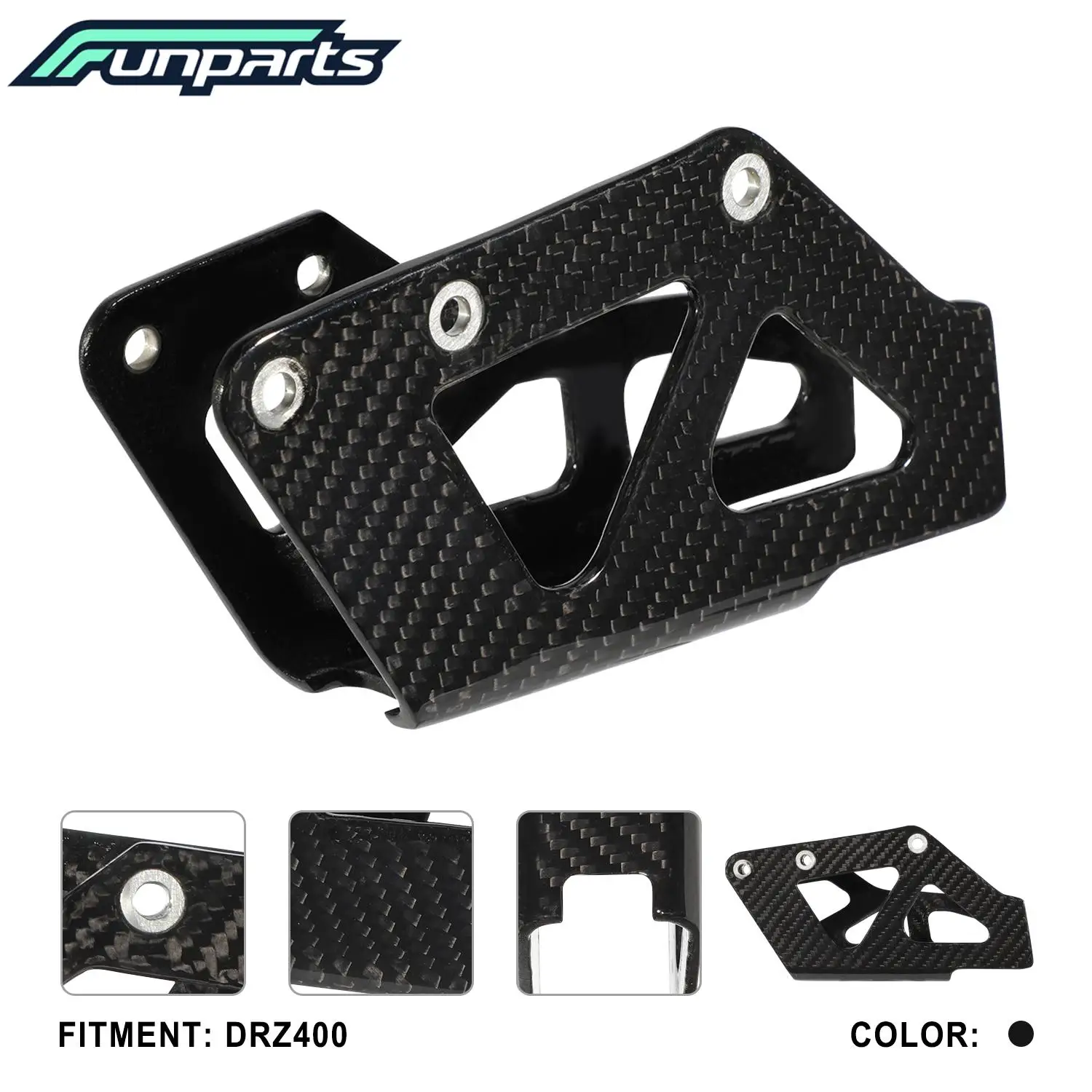 

Funparts Motorcycle Chain Guard Guide Carbon Fiber Protection Cover Guide Stablize For SUZUKI DRZ400 Dirt Pit Bike
