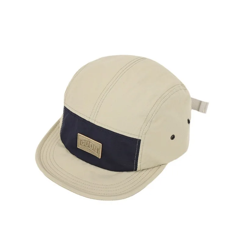 Niche Five-panel Outdoor Camping Sports Cap Short Brim Quick-drying Label Sunshade Adjustable Men\'s and Women\'s Baseball Hat