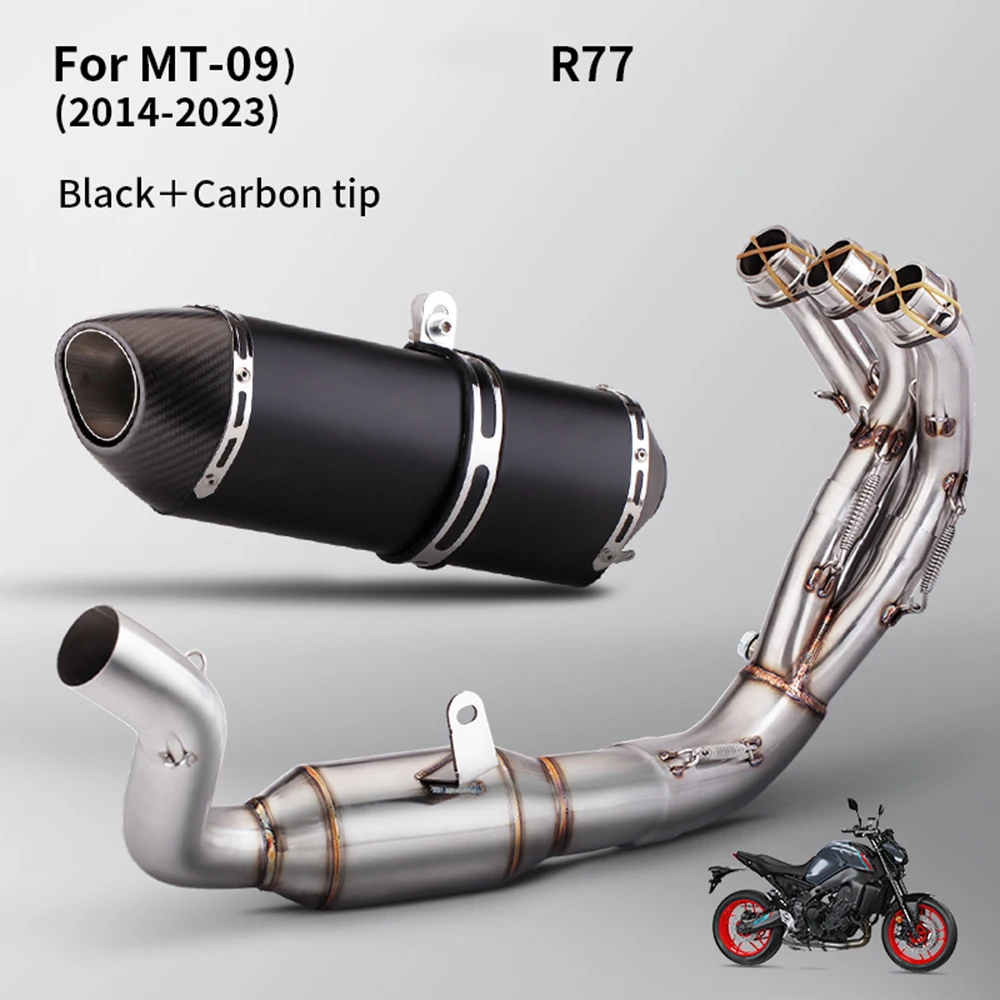 

R77 Slip On xsr900 2014-2023 Motorcycle Exhaust Systems Front Link Pipe For MT-09 MT09