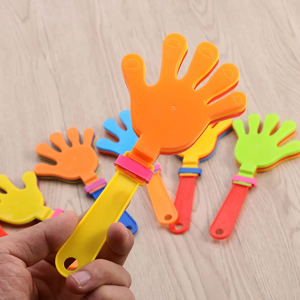 

12 Pcs Colorful Hand Clapper Toys Noise Maker Party Orange Cheerleading Noisemakers Clapping