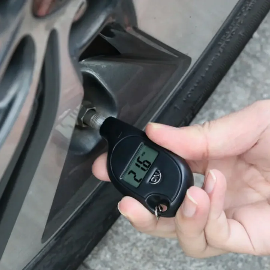 Mini Keychain Style Tire Gauge Digital LCD Display 2-150 PSI Car Tyre Air Pressure Tester Meter For Car Auto Motorcycle Tool