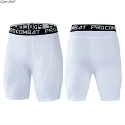 Men's Leggings Compression Pants Sports Leggings Basketball Quarter Shorts Quick Drying Running Training Stretch Fitness Pants