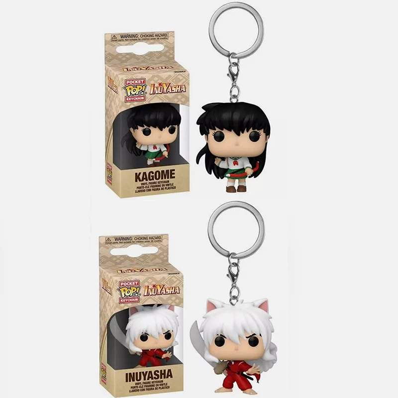 Funko POP Pocket Keychain INUYASHA Inuyasha Kagome Action Figure Collection Model Toys for Christmas Birthday Gift