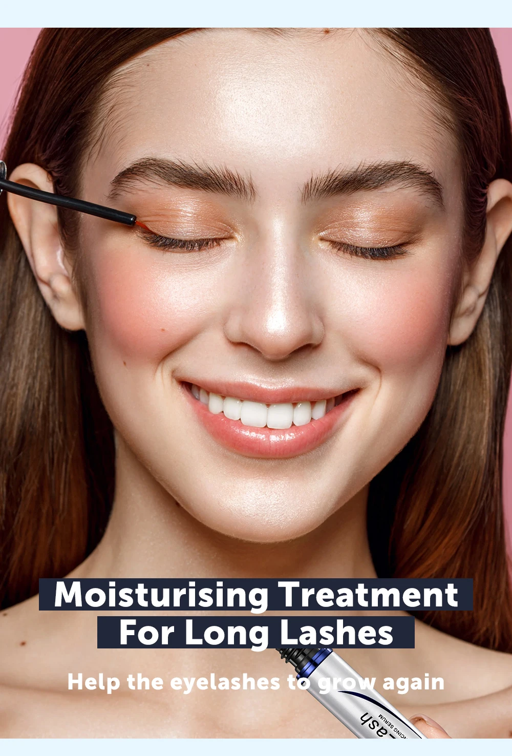 QIBEST Wimpernwachstumsserum Feuchtigkeitsspendendes Flüssiges Wimpernserum Verlängerndes Make-up Volleres Augenbrauenserum Wimpern-Kosmetik – Detail 3