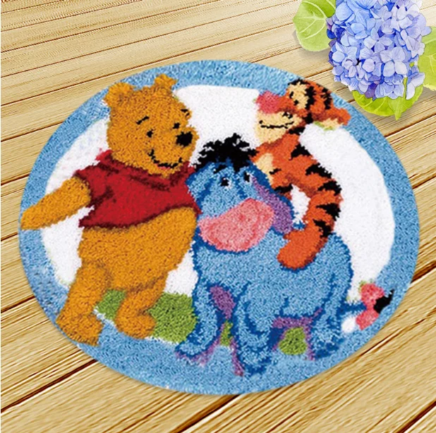 Latch-Hook-Rug Carpet Embroidery Material Package DIY Handcraft Carpet Embroidered Accessories latch-hook-mat Rug Kit