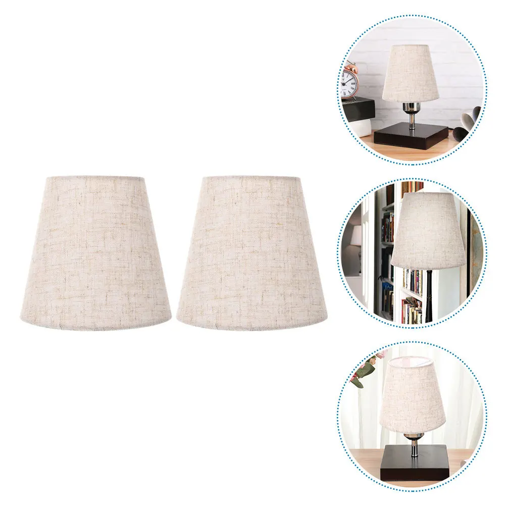 

2Pcs Cloth Craft Lamp Shade Fine Workmanship Indoor Home Restaurant Hotel Desk Floor Light Unique Decorative Light Cover