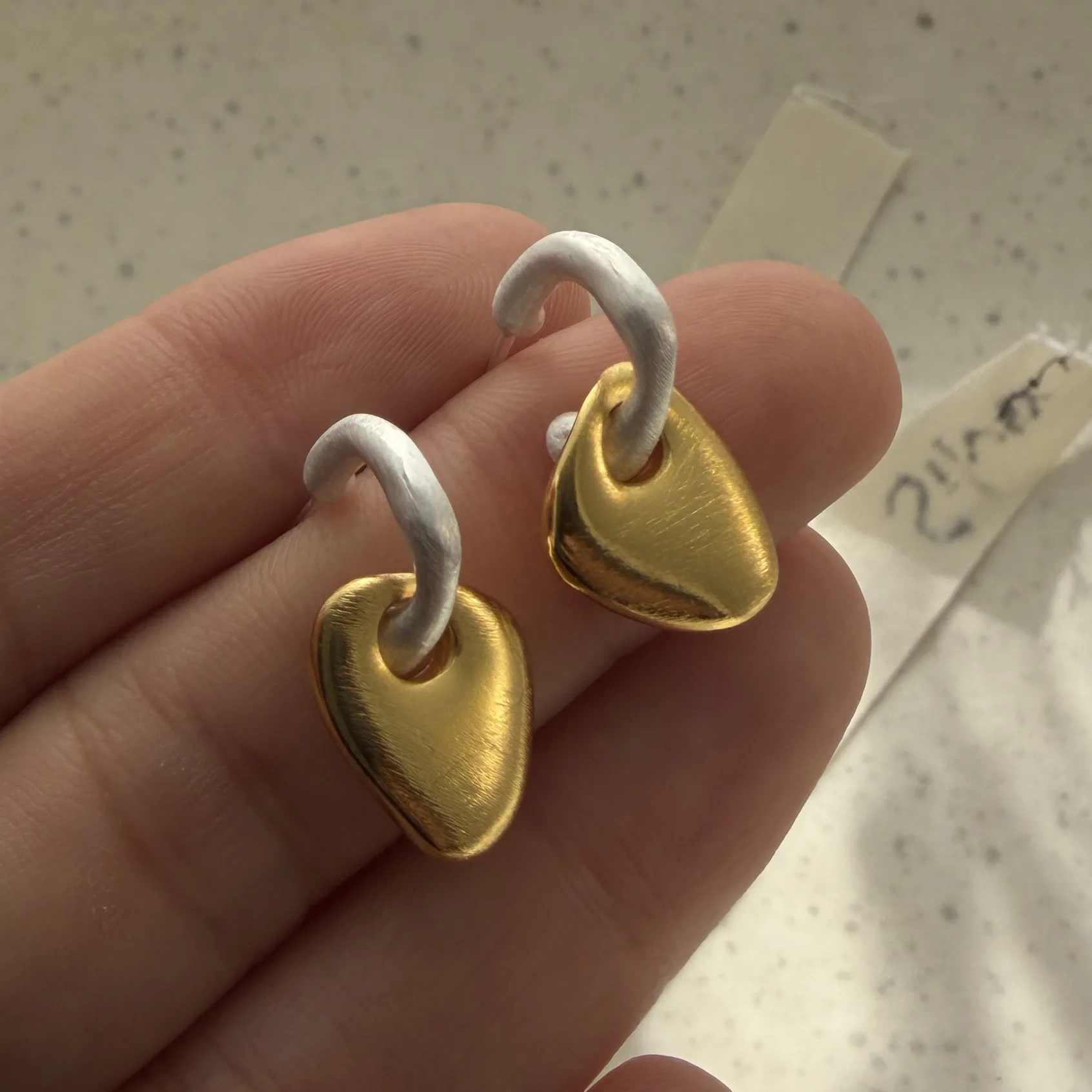 

925 Sterling Silver Earrings For Women Trendy Big Simple Gold Sparckling Earring Jewelry Prevent Allergy Party Accessories Gift