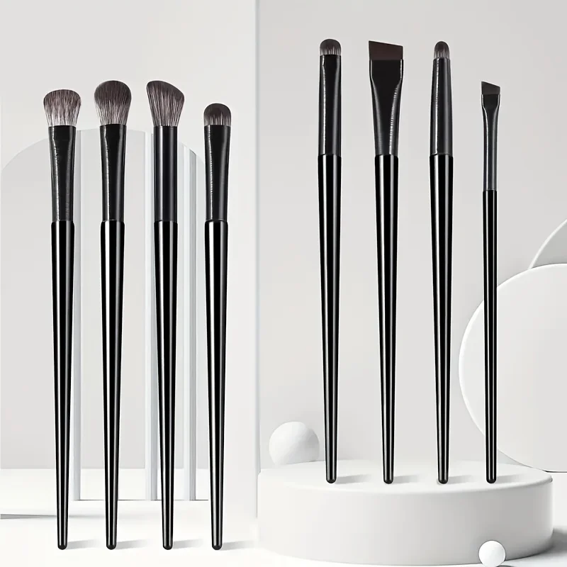 Set da 8 pezzi di pennelli per set trucco ombretto creano un trucco occhi perfetto, ombretto preciso, penna eyeliner, contorno, setole morbide