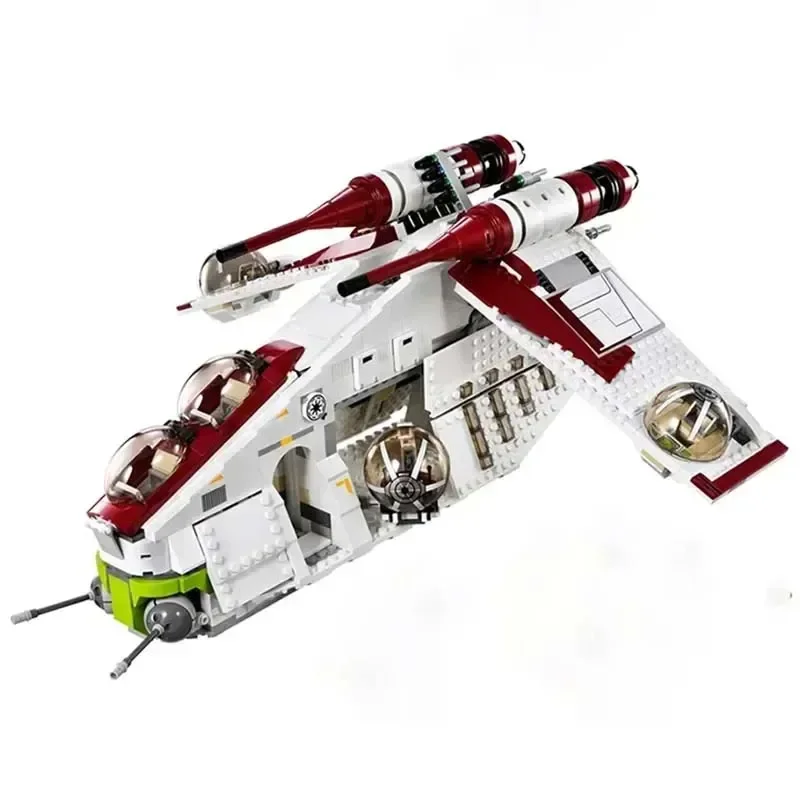 1228pcs Republic Dropship Gunship Building Blocks Bricks Compatible 75021 DIY Toys For Children Birthday  Gift