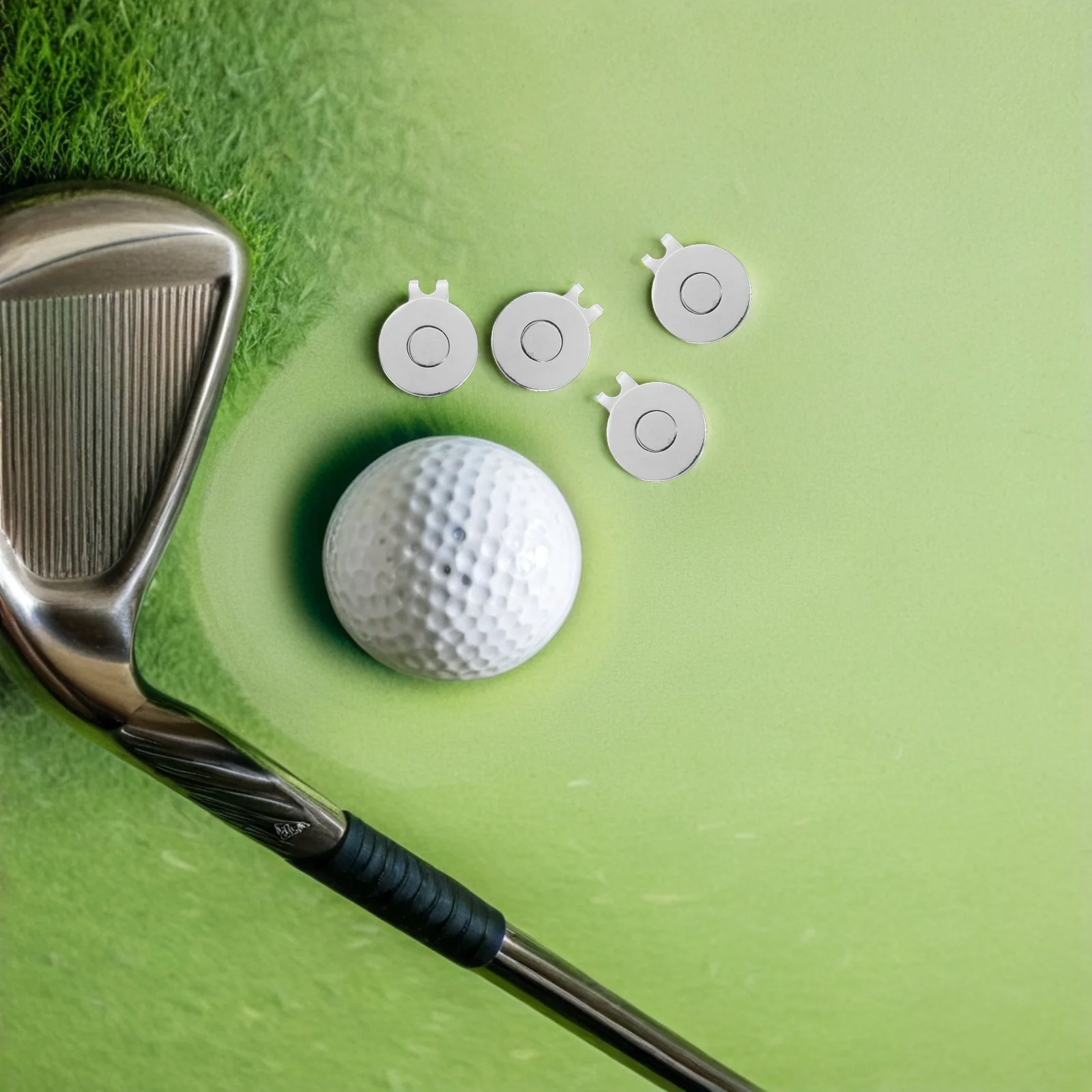 

4 Pcs Golf Ball Mark Aiming Marker Bag Clip Detachable Balls Iron Accessories Caps Holder