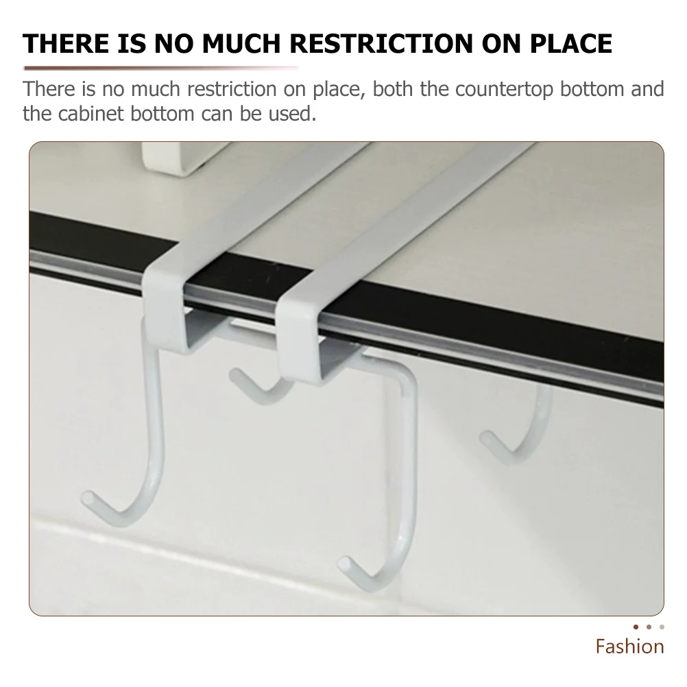 

Under Cabinet Mug Delicate Holder Coffee Mug Hanger Space-Saving Kitchen Accessory Wine Drying Stand Household Iron Cup