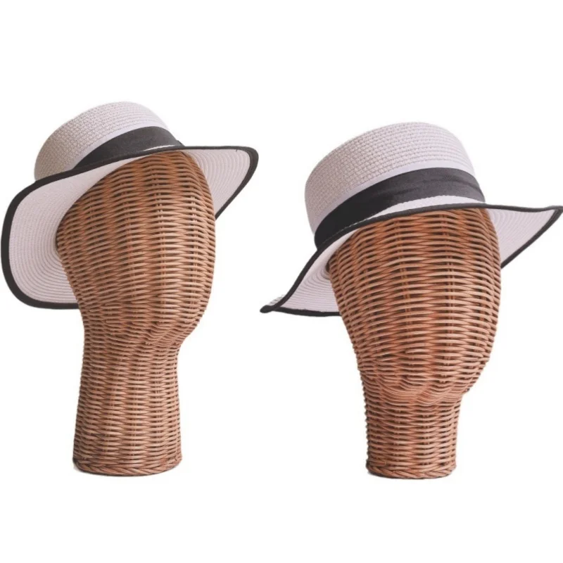 Creative Rattan Mannequin Head Wig Display Dummy Head for Clothing Store Window Display Head Prop