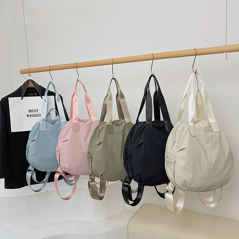 Lightweight Solid Color Backpacks 2024 New Fashion Large Capacity Zipper Nylon School Bags Hot Sale High Quality Bags