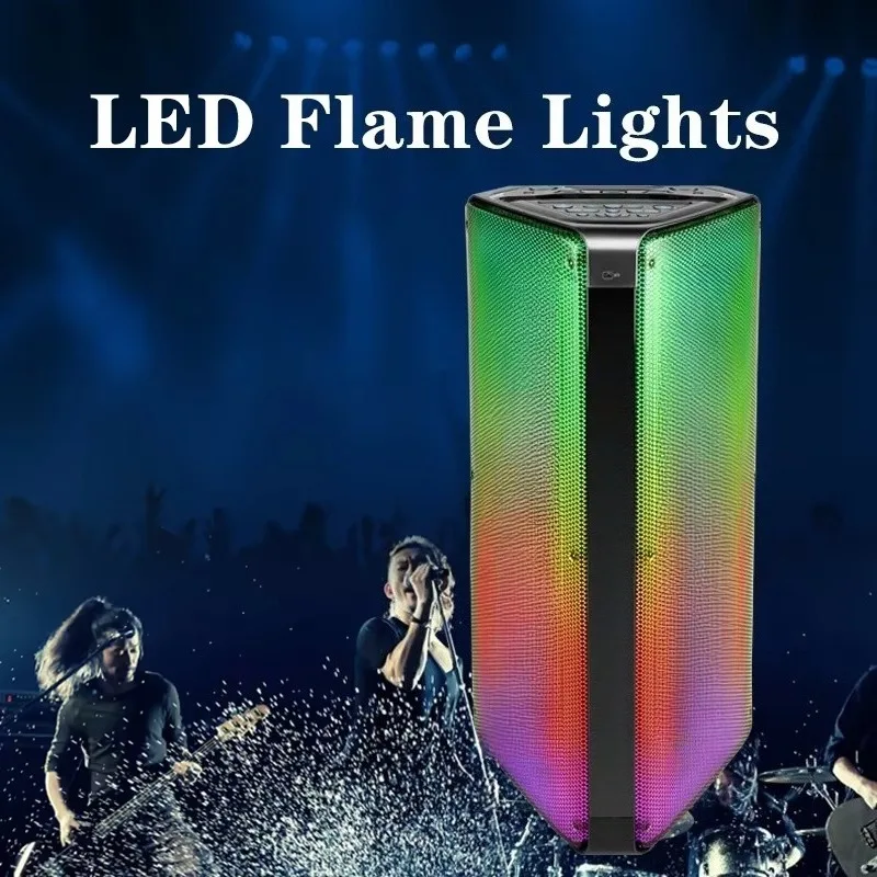6.5 Inch Party Speaker With Colorful LED Light Private Mold Design Custom Printed Logo Home Outdoor Entertainment Audio Box