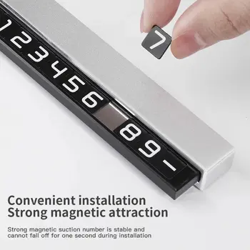 臨時停車卡電話號碼車用手機支架發光電話號碼牌汽車裝飾配件 8 最佳銷售 停車電話號碼 - №3