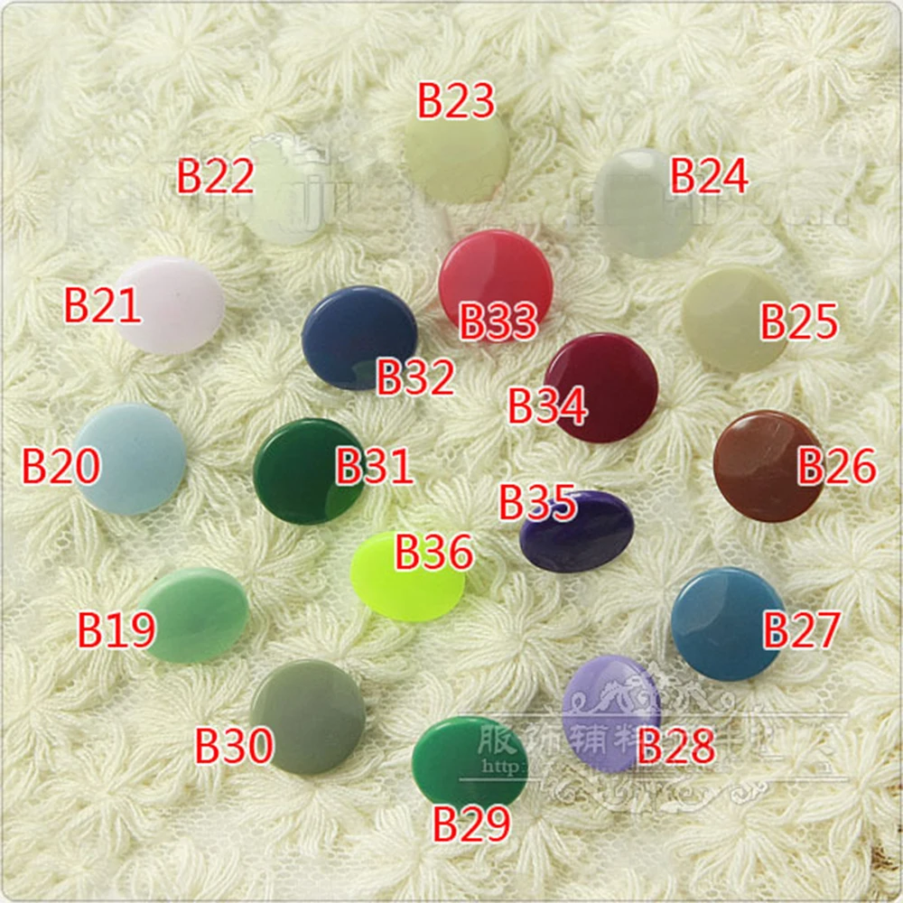 100 مجموعات KAM T5 الطفل الراتنج أزرار إطباقية 18 ألوان 1.2 سنتيمتر البلاستيك الصحافة مسمار السحابات بوبرز الملابس والاكسسوارات